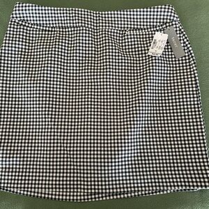 Christopher & Banks Black and White Gingham Skort
